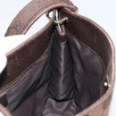 GUCCI GG Canvas Shoulder Bag Gold Brown 91762 Auth am10977-19