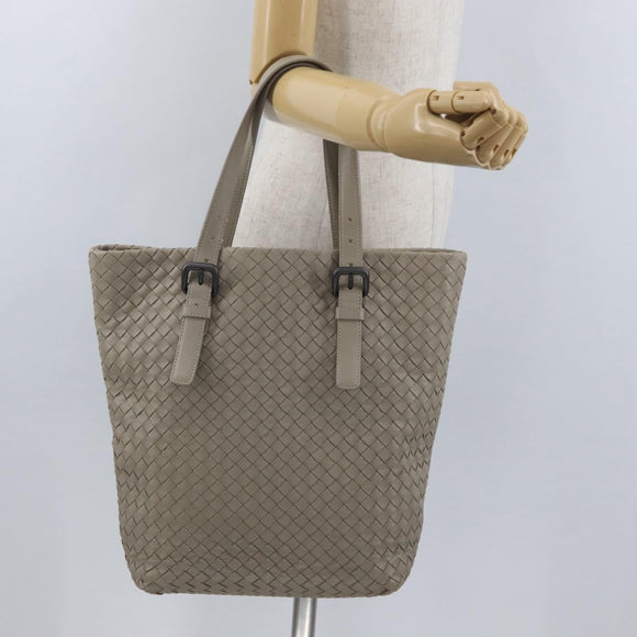 BOTTEGA VENETA INTRECCIATO Tote Bag Leather Beige Auth am10978V