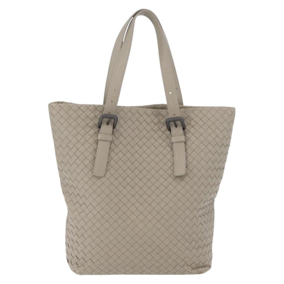 BOTTEGA VENETA INTRECCIATO Tote Bag Leather Beige Auth am10978V