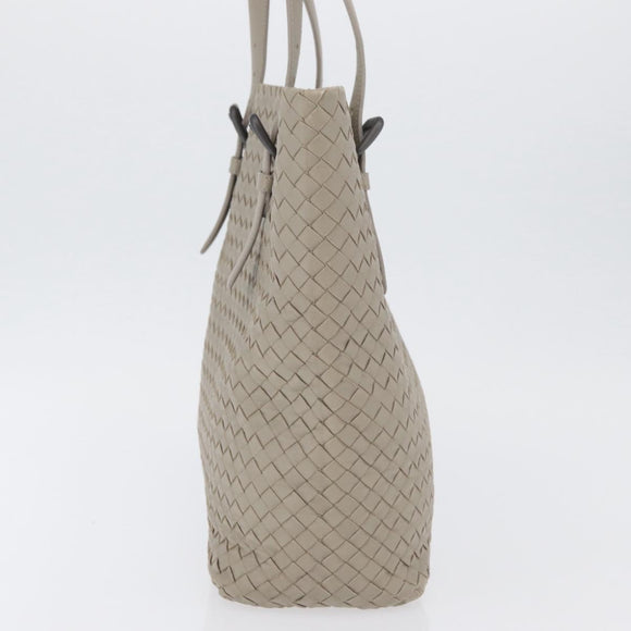 BOTTEGA VENETA INTRECCIATO Tote Bag Leather Beige Auth am10978V