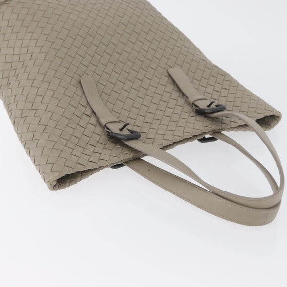 BOTTEGA VENETA INTRECCIATO Tote Bag Leather Beige Auth am10978V