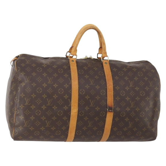 LOUIS VUITTON Monogram Keepall 55 Boston Bag M41424 LV Auth am10986