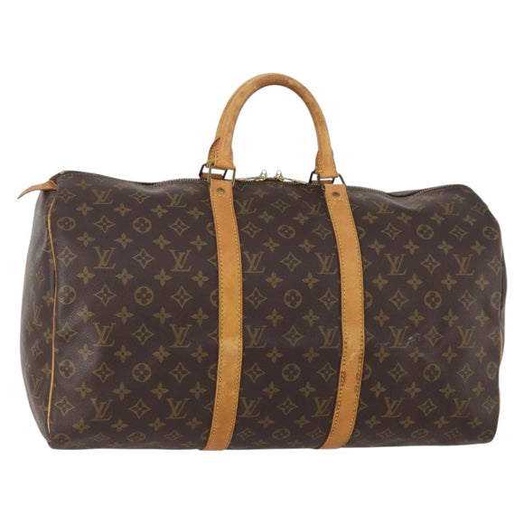 LOUIS VUITTON Monogram Keepall 50 Boston Bag M41426 LV Auth am10987
