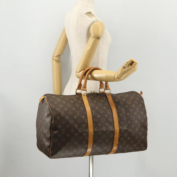 LOUIS VUITTON Monogram Keepall 50 Boston Bag M41426 LV Auth am10988
