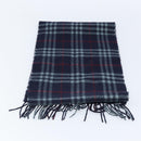 Burberry Nova Check Sjaal Wol Marineblauw Authentiek am10994-11
