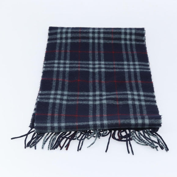 Burberry Nova Check Sjaal Wol Marineblauw Authentiek am10994