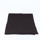FENDI Zucca Canvas Scarf Wool Black Brown Auth am10995-6