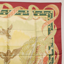 Salvatore Ferragamo Scarf Silk Bordeaux Auth am10996A-14