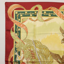 Salvatore Ferragamo Scarf Silk Bordeaux Auth am10996A-2