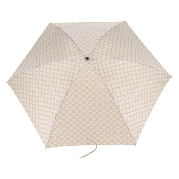 CELINE Macadam Canvas Folding Umbrella Nylon Beige Auth am10997A