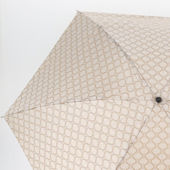 CELINE Macadam Canvas Folding Umbrella Nylon Beige Auth am10997A