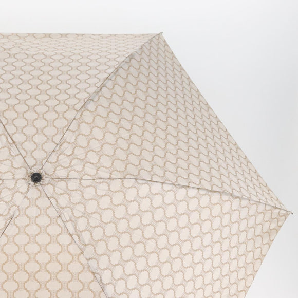 CELINE Macadam Canvas Folding Umbrella Nylon Beige Auth am10997A