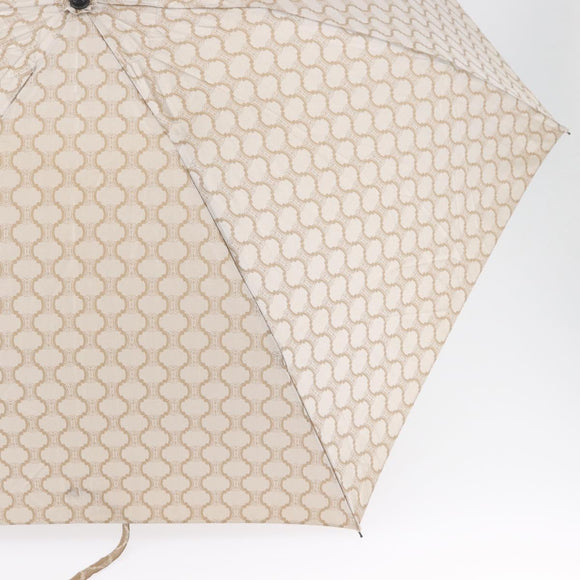 CELINE Macadam Canvas Folding Umbrella Nylon Beige Auth am10997A