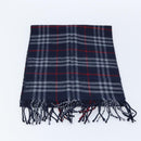 Burberrys Nova Check Scarf Wool Navy Auth am10998-10
