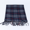 Burberrys Nova Check Scarf Wool Navy Auth am10998-11