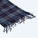 Burberrys Nova Check Scarf Wool Navy Auth am10998-4