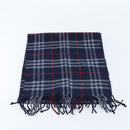 Burberrys Nova Check Scarf Wool Navy Auth am10998-6