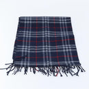 Burberrys Nova Check Scarf Wool Navy Auth am10998-7