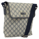 GUCCI GG Supreme Shoulder Bag PVC Leather Navy 223666 Auth am10999-1
