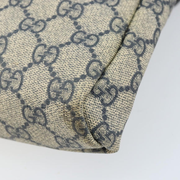 GUCCI GG Supreme Shoulder Bag PVC Leather Navy 223666 Auth am10999