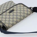 GUCCI GG Supreme Shoulder Bag PVC Leather Navy 223666 Auth am10999-6