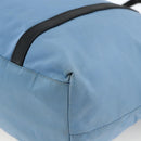 PRADA Tote Bag Nylon Leather Light Blue Silver Auth am11000-16