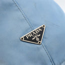 PRADA Tote Bag Nylon Leather Light Blue Silver Auth am11000-18