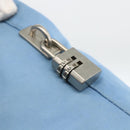 PRADA Tote Bag Nylon Leather Light Blue Silver Auth am11000-19
