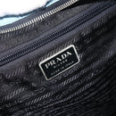 PRADA Tote Bag Nylon Leather Light Blue Silver Auth am11000-20