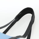 PRADA Tote Bag Nylon Leather Light Blue Silver Auth am11000-14