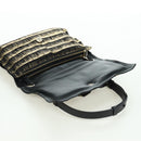 Salvatore Ferragamo Vala Chain Shoulder Bag Leather Black Gold Auth am11001V-15