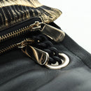 Salvatore Ferragamo Vala Chain Shoulder Bag Leather Black Gold Auth am11001V-16