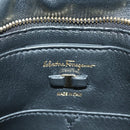 Salvatore Ferragamo Vala Chain Shoulder Bag Leather Black Gold Auth am11001V-18