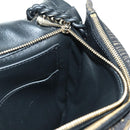 Salvatore Ferragamo Vala Chain Shoulder Bag Leather Black Gold Auth am11001V-21