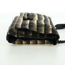 Salvatore Ferragamo Vala Chain Shoulder Bag Leather Black Gold Auth am11001V-5