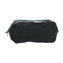 Salvatore Ferragamo Gancini Pouch Canvas Black Auth am11004A-1
