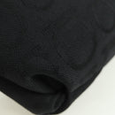 Salvatore Ferragamo Gancini Pouch Canvas Black Auth am11004A-10