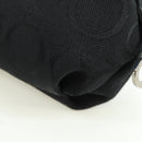 Salvatore Ferragamo Gancini Pouch Canvas Black Auth am11004A-11