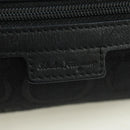 Salvatore Ferragamo Gancini Pouch Canvas Black Auth am11004A-12