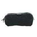 Salvatore Ferragamo Gancini Pouch Canvas Black Auth am11004A-2