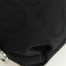 Salvatore Ferragamo Gancini Pouch Canvas Black Auth am11004A-8