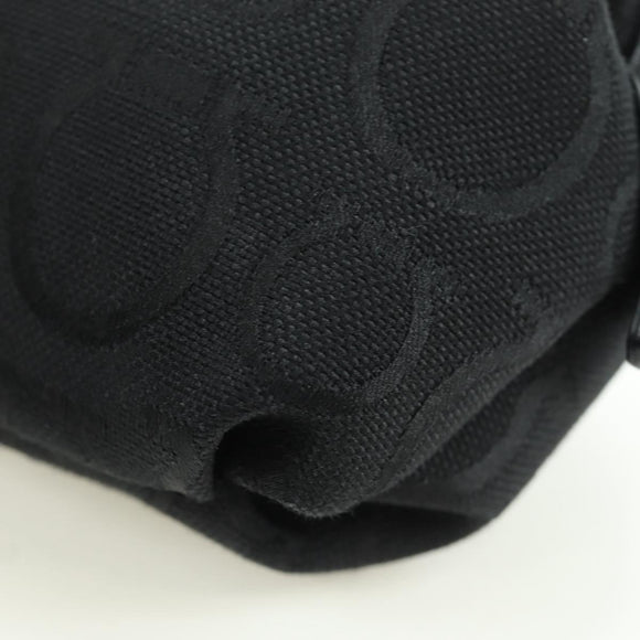 Salvatore Ferragamo Gancini Pouch Canvas Black Auth am11004A