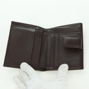 FENDI Zucca Canvas Trifold Wallet Black Brown Auth am11005V-13