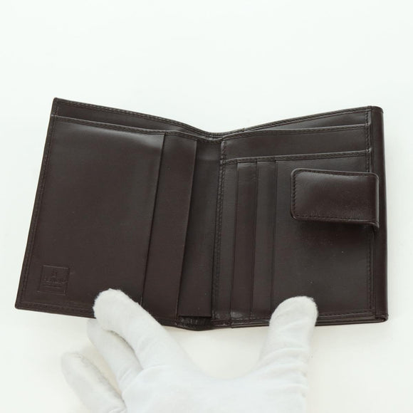 FENDI Zucca Canvas Trifold Wallet Black Brown Auth am11005V
