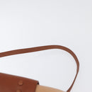 Chloe Little Alice Hand Bag Leather 2way Brown Gold Auth am11007-15
