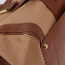 Chloe Little Alice Hand Bag Leather 2way Brown Gold Auth am11007-9