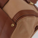 Chloe Little Alice Hand Bag Leather 2way Brown Gold Auth am11007-16