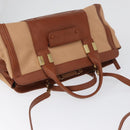 Chloe Little Alice Hand Bag Leather 2way Brown Gold Auth am11007-6