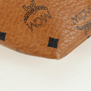 MCM Vicetos Logogram Waist bag PVC Leather Gold Brown Auth am11009A-11
