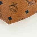 MCM Vicetos Logogram Waist bag PVC Leather Gold Brown Auth am11009A-12